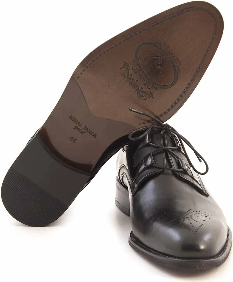 كيمال تانجا Gold Leather Men's Classic Shoes 6018-73