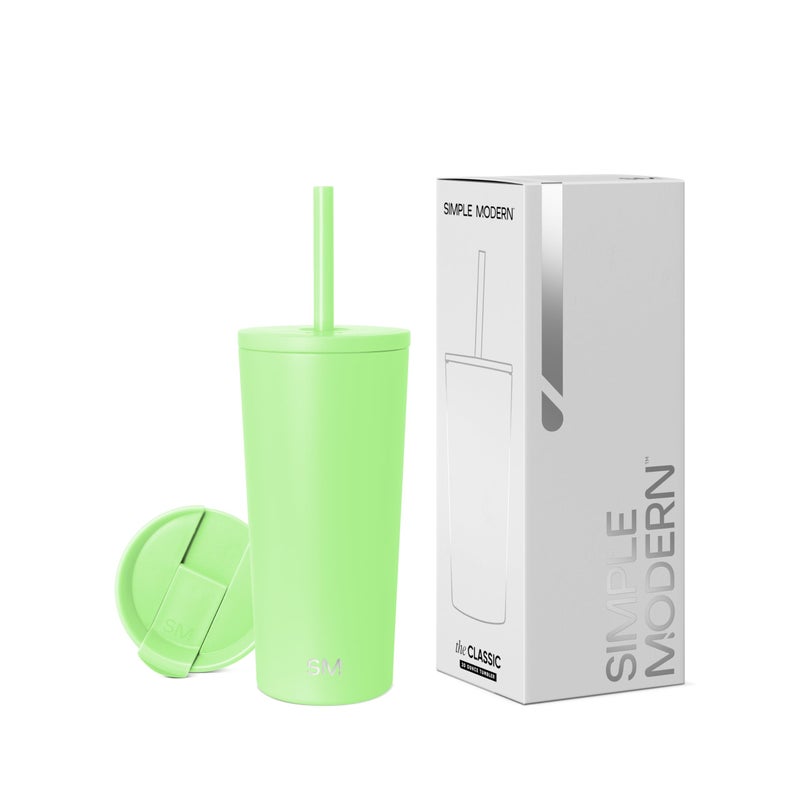 Simple Modern Classic Tumbler with Straw Lid | Insulated Iced Coffee Cup Reusable Stainless Steel Water Bottle Travel Mug | Gifts for Women Men Her Him | 20oz | Baja - Image 1