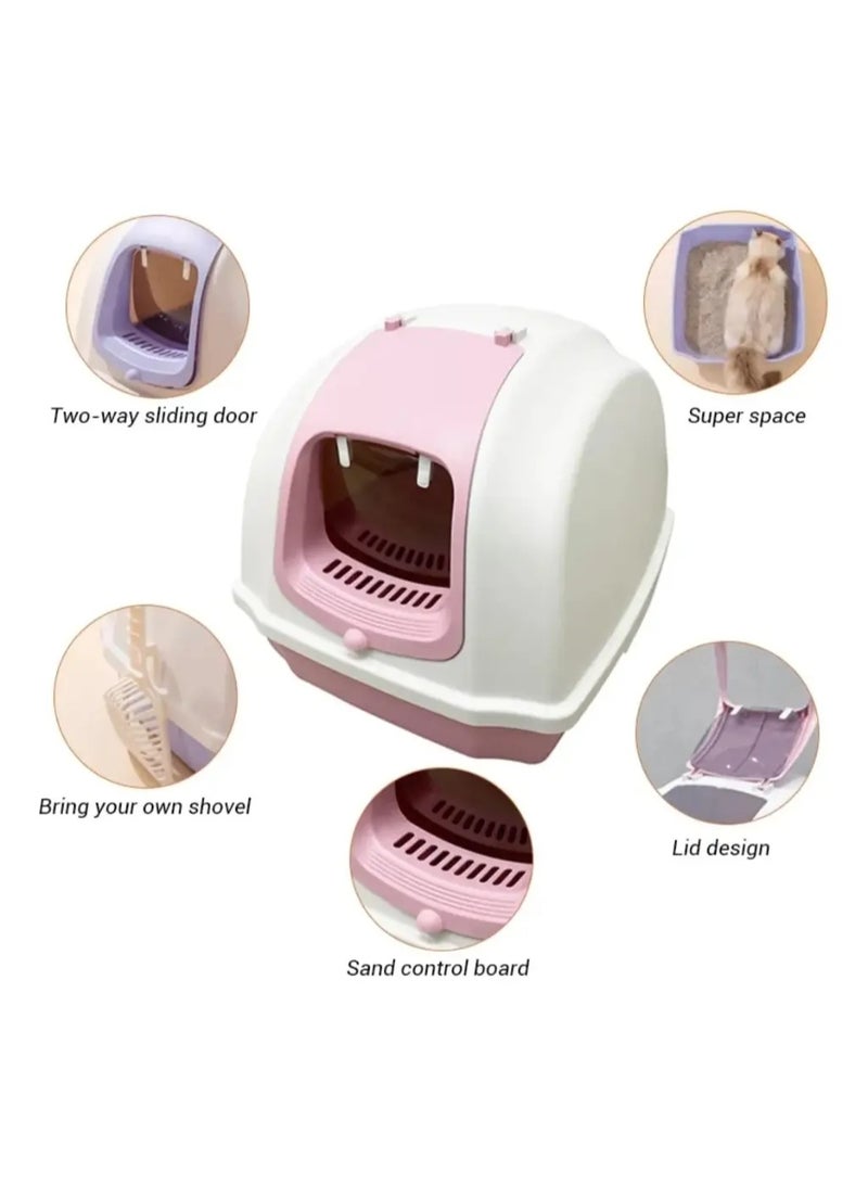 بادو صندوق فضلات للقطط من بادو ليتيراريوم – لون بني، 50.5 × 44.5 × 40 سم - Image 2