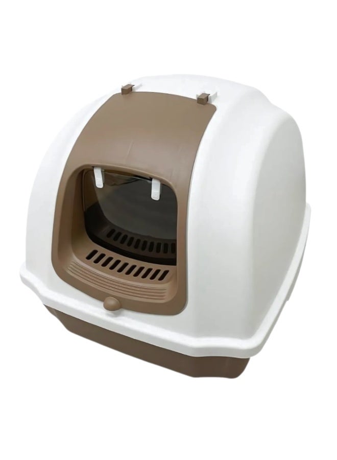 بادو صندوق فضلات للقطط من بادو ليتيراريوم – لون بني، 50.5 × 44.5 × 40 سم - Image 1