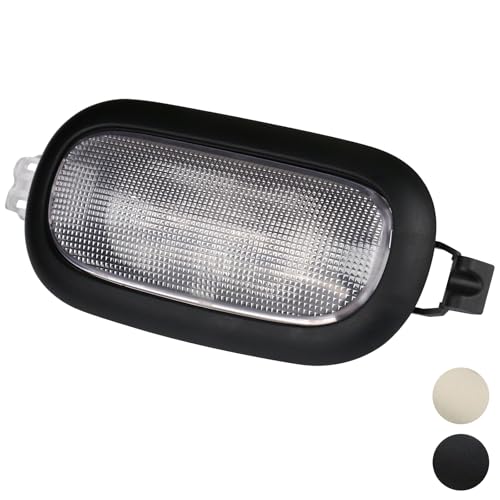 TQPONLY Car Roof Light Interior Dome Lamp Assembly Compatible with Dodge Ram Chrysler Jeep Accessories Parts Replaces 5JG55DX9AD Inside Overhead Console Reading Light Black - Image 1