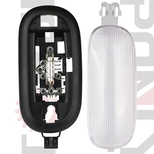TQPONLY Car Roof Light Interior Dome Lamp Assembly Compatible with Dodge Ram Chrysler Jeep Accessories Parts Replaces 5JG55DX9AD Inside Overhead Console Reading Light Black - Image 3