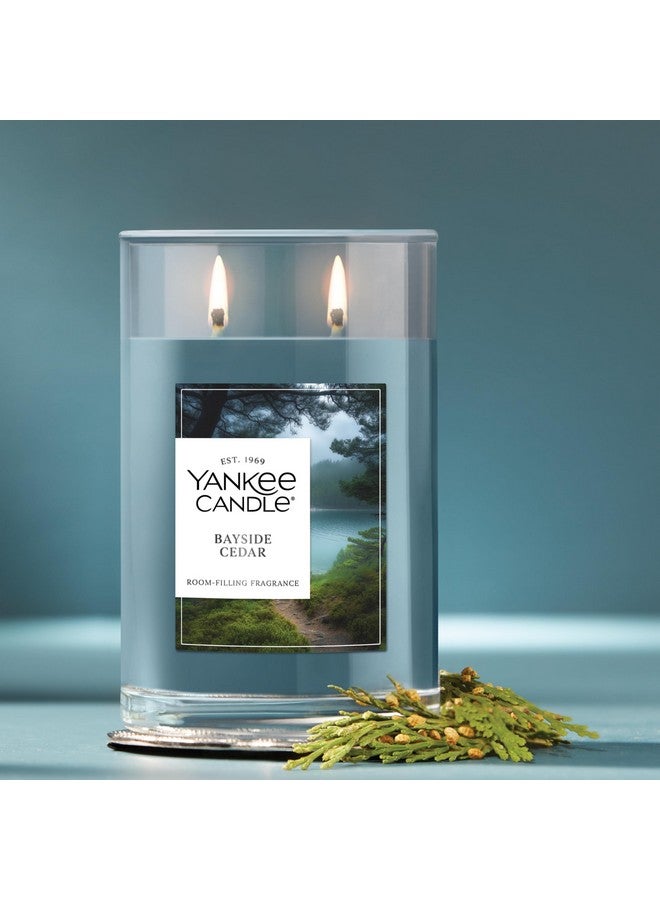 Yankee Candle Bayside Cedar Scented, Signature 20oz Large Tumbler 2-Wick Candle, Over 60 Hours of Burn Time - Image 4