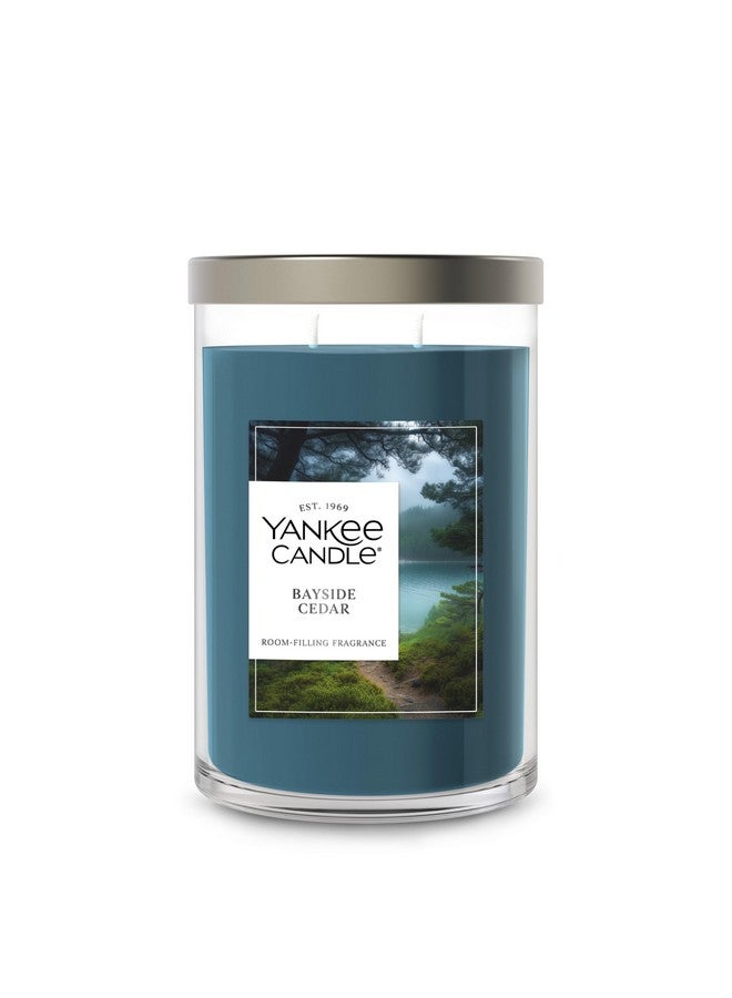 Yankee Candle Bayside Cedar Scented, Signature 20oz Large Tumbler 2-Wick Candle, Over 60 Hours of Burn Time - Image 1