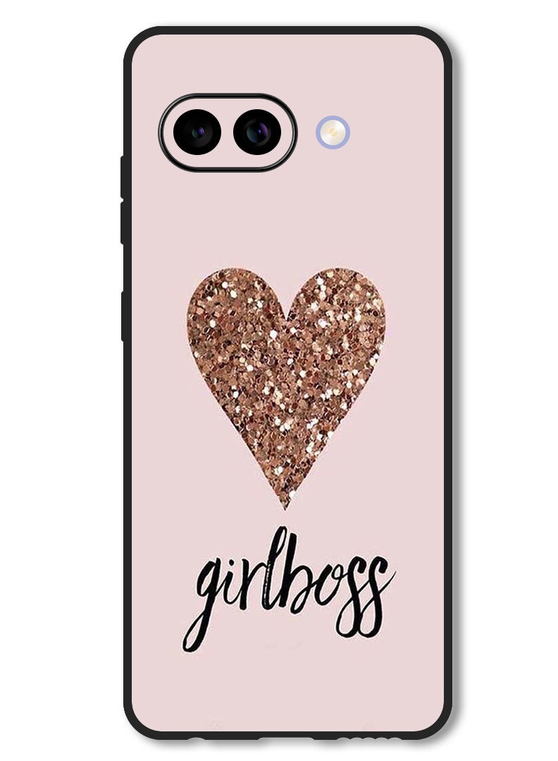 Theodor Case Compatible with Google Pixel 9A Protection Shockproof Bumper Cover Girls Boss & Heart - Image 1