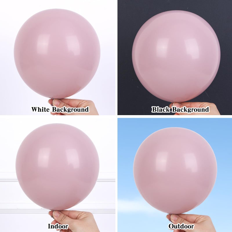 RUBFAC Dusty Pink Balloons 129pcs Different Sizes Pack of 18 12 10 5 Inch, Latex Boho Blush Pink Balloon Garland Arch Kit for Baby Shower Engagement Bachelorette Wedding Birthday Party Decorations - Image 4