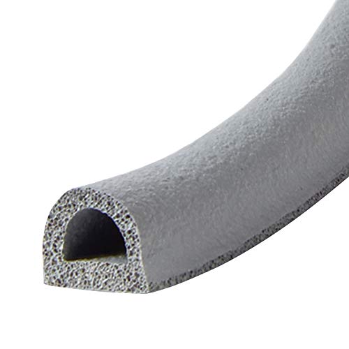 Frost King P D-Section Rubber Self-Stick Weatherseal Tape, 5/16" W, 1/4" T, 17 ft L, Grey - Image 4