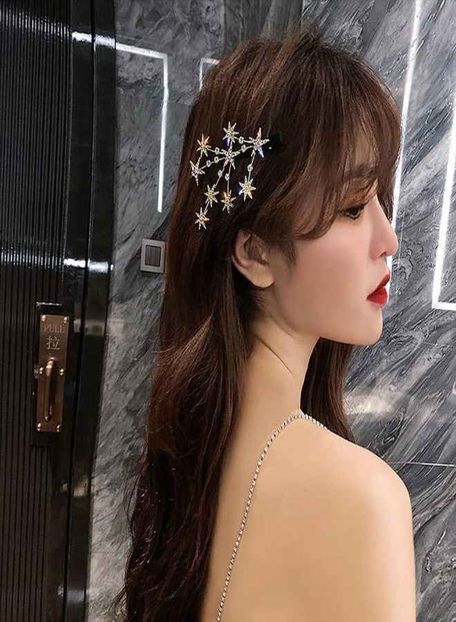 MIKONIKO Hair Pin 2 White Crystal Hair Clips Hair Accessories for Girls and Women Silver - Image 4