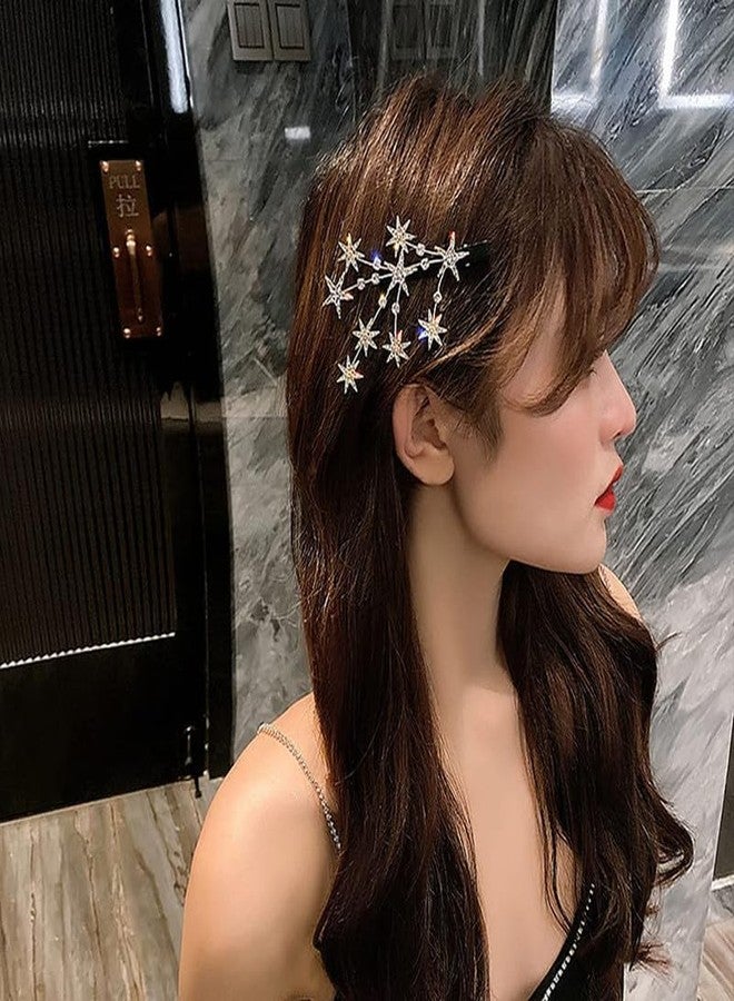 MIKONIKO Hair Pin 2 White Crystal Hair Clips Hair Accessories for Girls and Women Silver - Image 3
