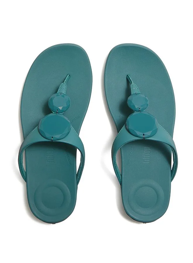 فيت فلوب SOLAY GLOSSY-DISC TOE-POST SANDALS