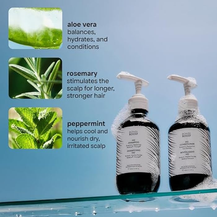 BondiBoost HG Anti-Thinning Shampoo Conditioner Set [10.14 fl oz each], Clinically Tested to Promote Fuller + Thicker-Looking Hair for Women & Men, Procapil, Redensyl & Rosemary Formula, Sulfate-Free - Image 3