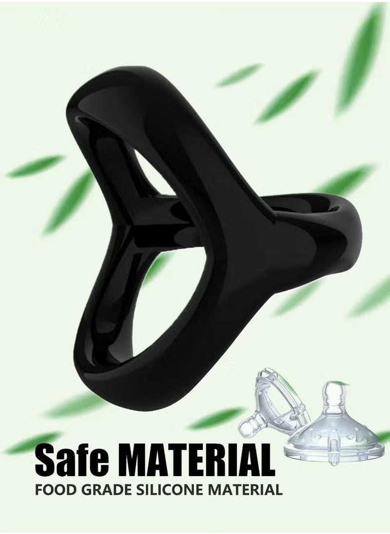 XiuWoo 3 Piece Set of Silicone Ring Men Sports Ring Elastic Easy Stretch Resistance Tear Resistance Exercise Ring Extended Endurance Waterproof Wear Resistant Soft Suitable for Male Sports Home  - Image 2