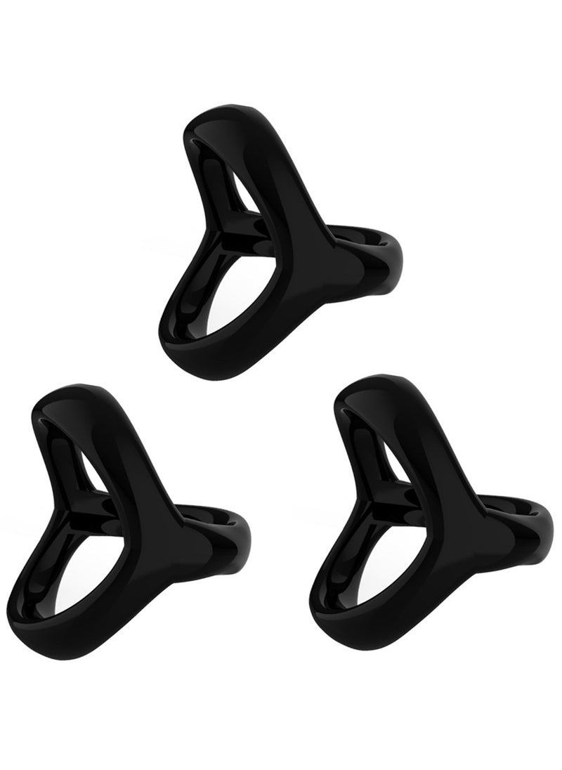 XiuWoo 3 Piece Set of Silicone Ring Men Sports Ring Elastic Easy Stretch Resistance Tear Resistance Exercise Ring Extended Endurance Waterproof Wear Resistant Soft Suitable for Male Sports Home  - Image 1