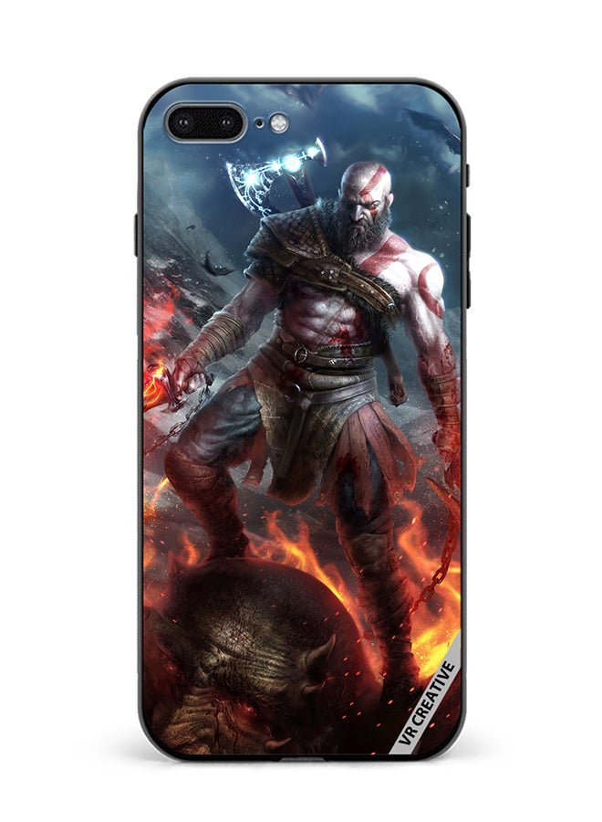 VR CREATIVE Protective Case Cover For Apple iPhone 7 Plus/8 Plus Kratos God Of War Game Design Multicolour - Image 1