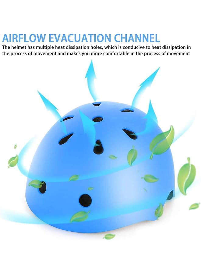 مجموعة خوذة دراجة مع وسائد للركبة ووسائد للمرفقين وواقيات للمعصم ومجموعة معدات حماية خوذة قابلة للتعديل للأطفال الصغار والشباب وخوذة دراجة وأحذية تزلج - Image 3