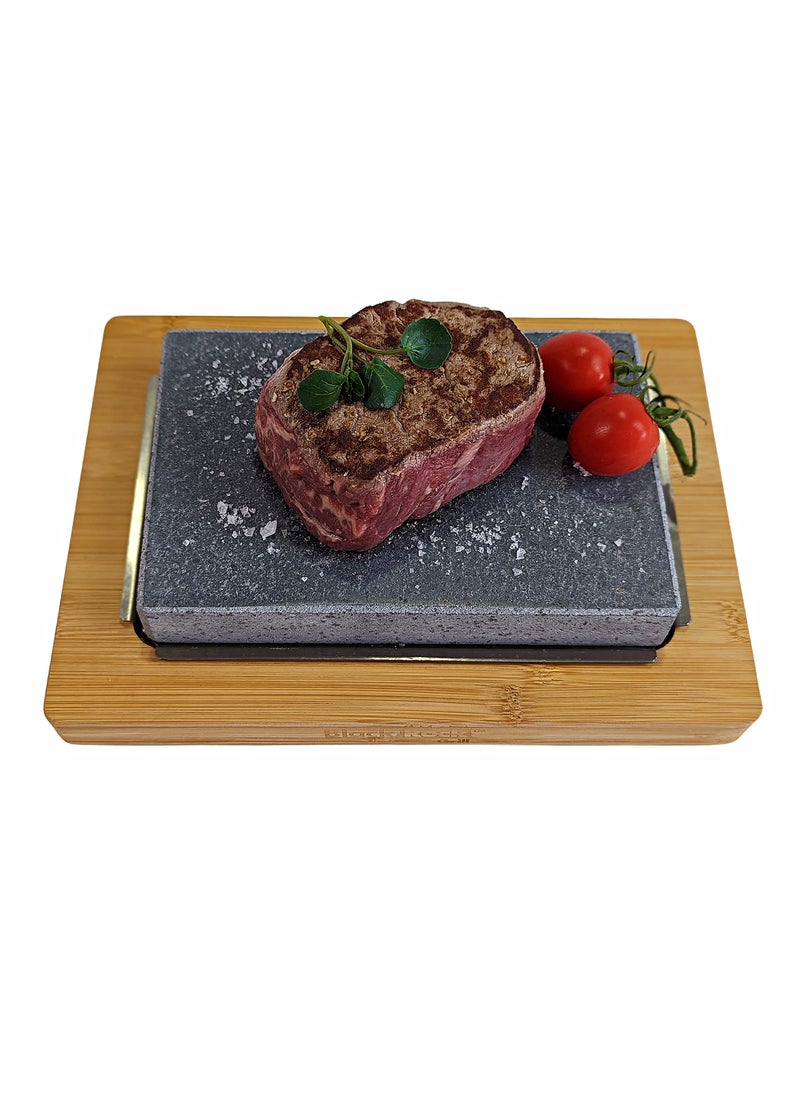Black Rock Grill Black Rock Grill RestaurantGrade Hot Stone Set  ExtraThick Lava Stone for Superior Sizzling Steak Cooking 