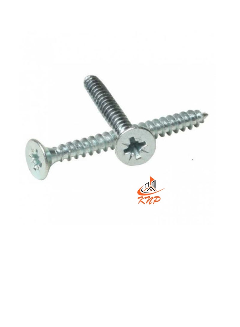 كنب براغي فولاذية ذات رأس غاطس ثنائي اللولب - عبوة 200 (1/2 بوصة × 8 جم) - Image 2