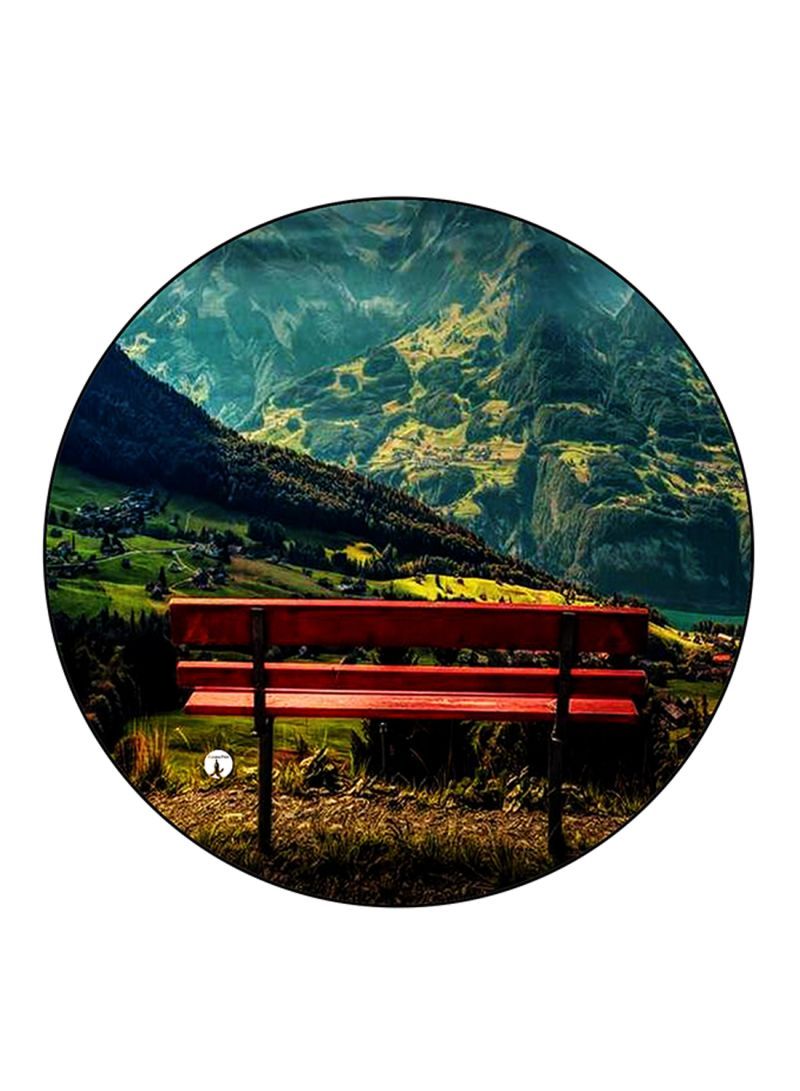 RKN Nature Printed Mouse Pad Round  Multicolour
