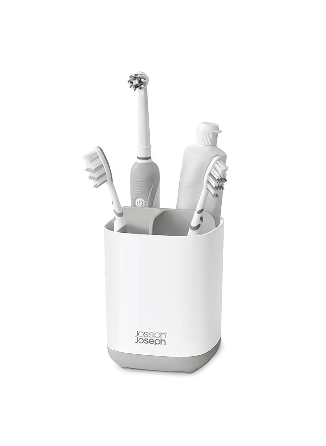 Joseph Joseph 70509 Easystore Toothbrush Holder Bathroom Storage Organizer Caddy Small Grey  - Image 2
