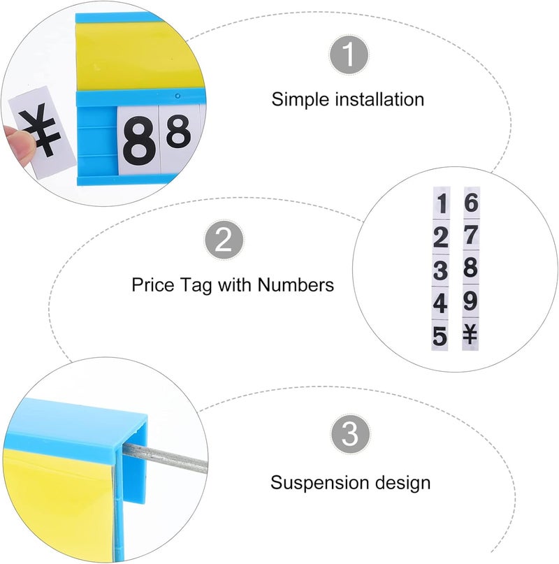 klarako 4pcs Price tag Hanging Tags Label Tags Basket bin Labels Clip on writable Sales Signs Supermarket tag Fruit Tags Fruit Vegetable Tags Food Tags Garbage can Label Sticker Plastic - Image 5