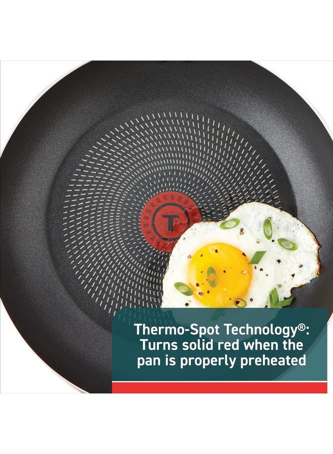 T-fal طقم مقلاة تيفال غير لاصقة 2 قطعة، 8.5، 10 بوصة، آمنة للاستخدام في الفرن حتى 350 درجة فهرنهايت، أدوات الطهي، مجموعة مطبخ، مقالي، مقالي قلي، مقلاة بيض، مقلاة أومليت، أواني ومقالي، آمنة في غسالة الصحون، سوداء - Image 3
