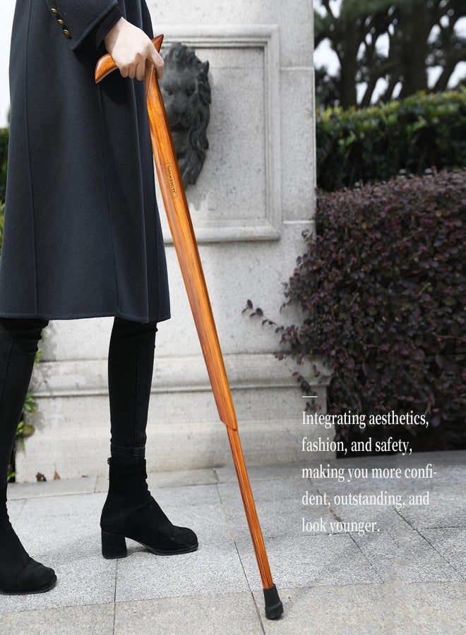 ispuoocti Wooden Walking Cane for Men and Women -Natural Solid Wood, 3 Rubber Tips, Heavy Duty, with Travel Bag- Wooden Walking Stick, Ergonomic Canes for Seniors Unisex Walking Canes - Image 3
