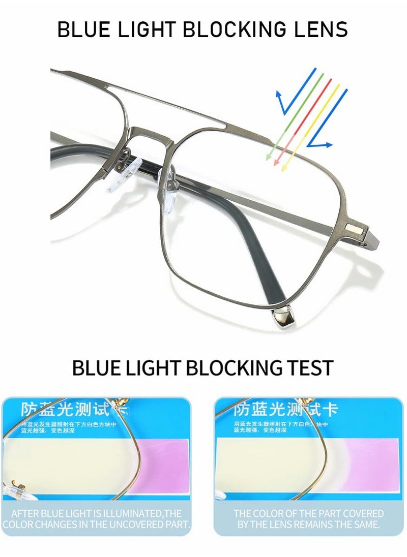 SYOSI - Magnetic Clip on Sunglasses for Men & Women Polarized UV Protection Retro Square Eyeglasses Fit Over Night Driving (3 PCS) - Image 1
