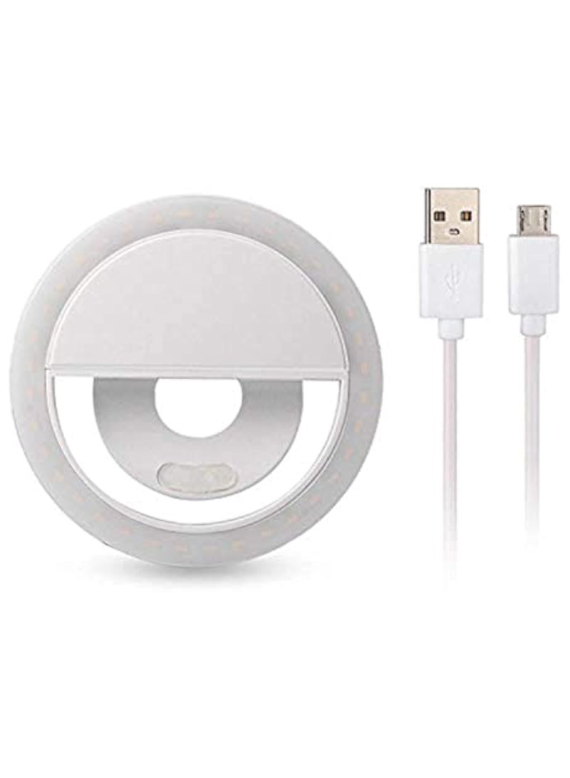 جرين تايجر حلقة كاميرا 36 LED قابلة لإعادة الشحن عبر USB، كشاف سيلفي LED لهاتف iPhone iOS Android الذكي - Image 1