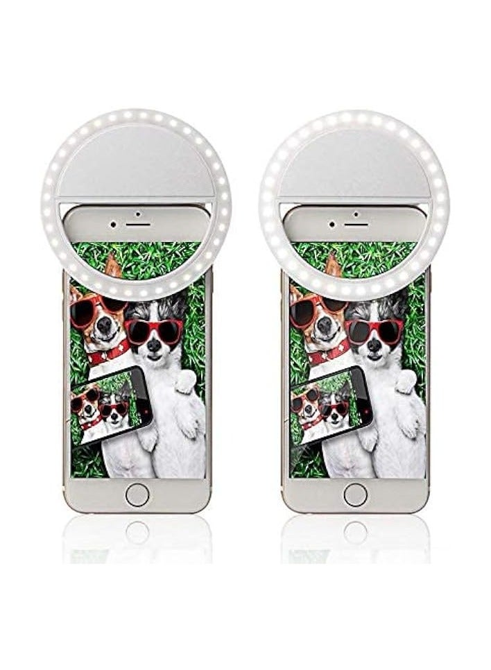جرين تايجر حلقة كاميرا 36 LED قابلة لإعادة الشحن عبر USB، كشاف سيلفي LED لهاتف iPhone iOS Android الذكي - Image 2