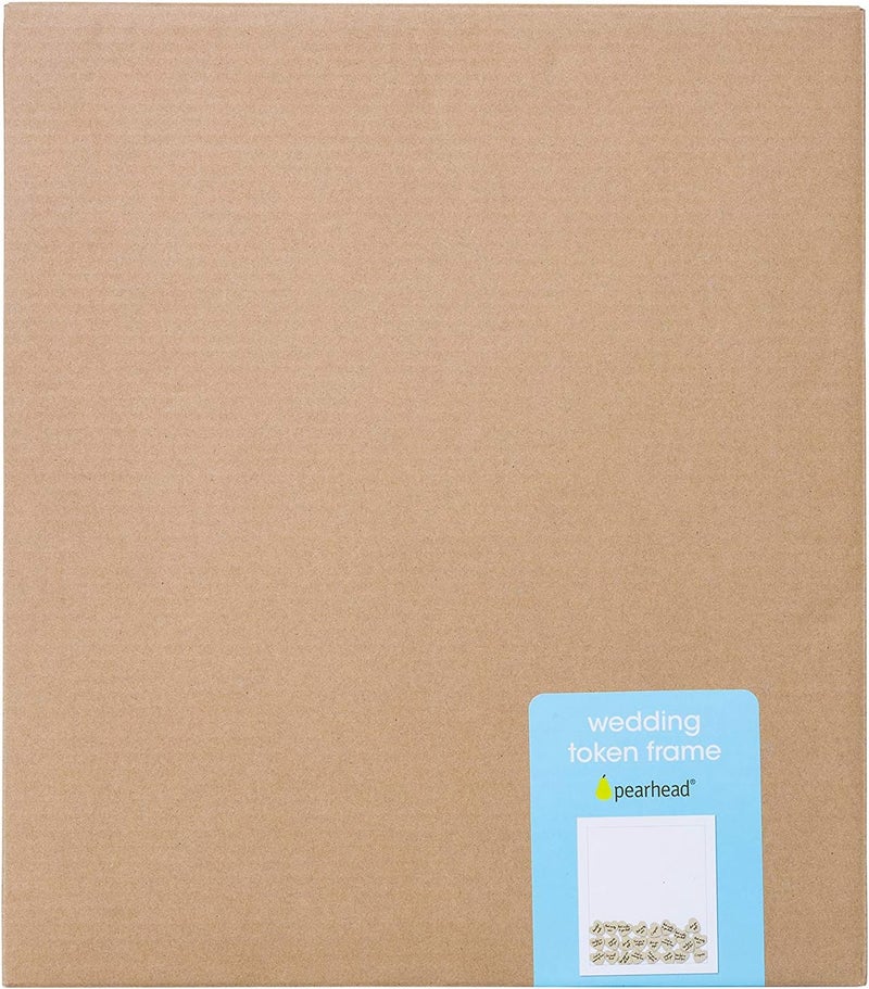 Pearhead Wedding Guestbook Token Frame, White - Image 4