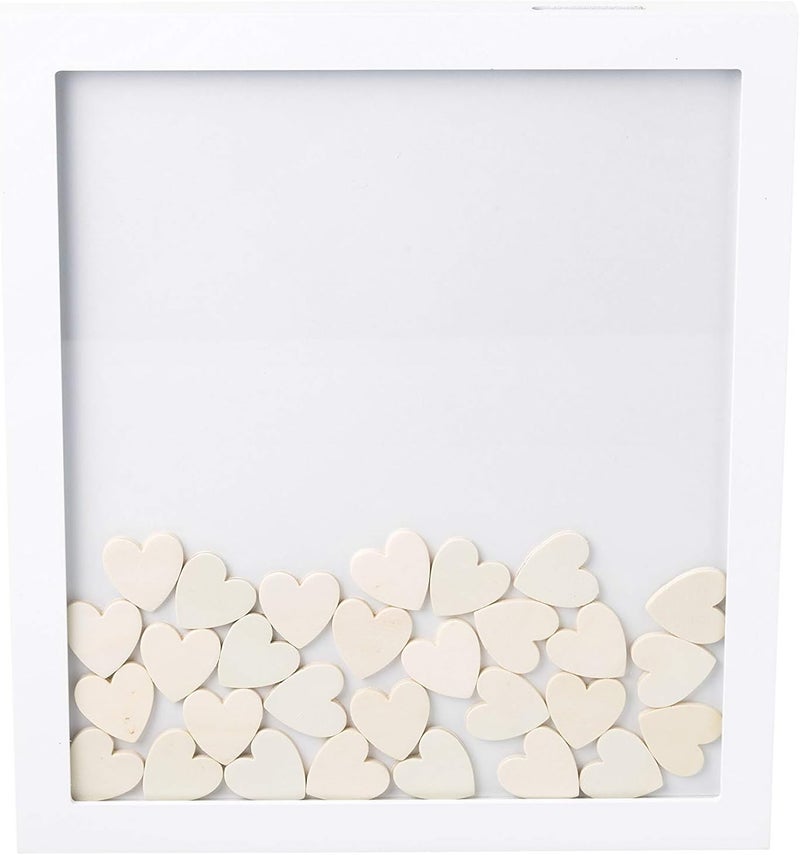 Pearhead Wedding Guestbook Token Frame, White - Image 2