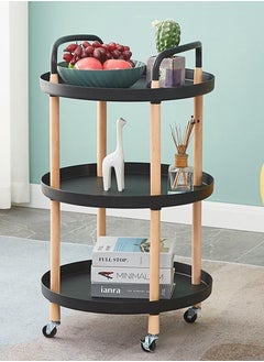 Black-3 Tier Round