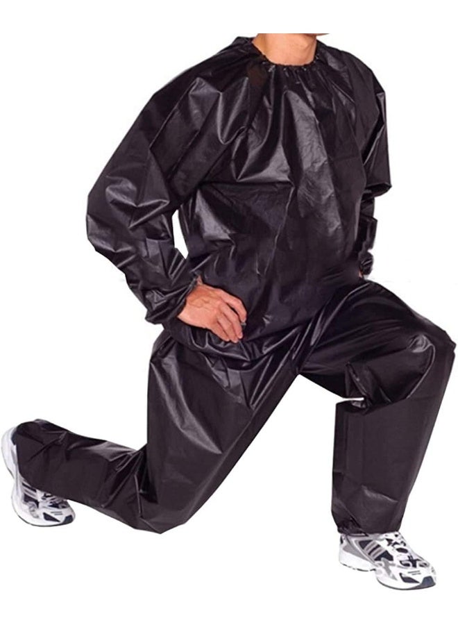 XINSHUN Sweat Sauna Suits Weight Loss Gym Exercise for Men and Women (Black XX-large) - Image 5