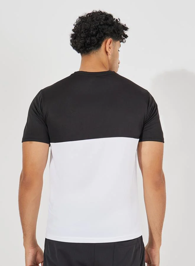 Styli Super Soft Short Sleeve Color Block Training T-Shirt