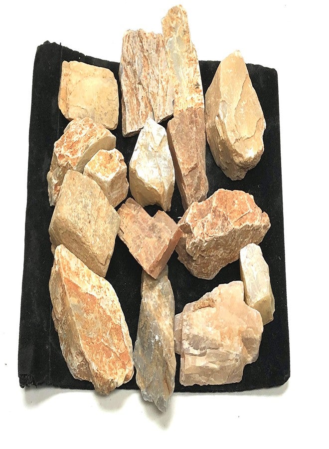 زينترون كريستال كولكشن مجموعة زينترون كريستال - حجر القمر الخام - قطع كبيرة بحجم 1 بوصة في كيس مخملي (1 رطل) - Image 4