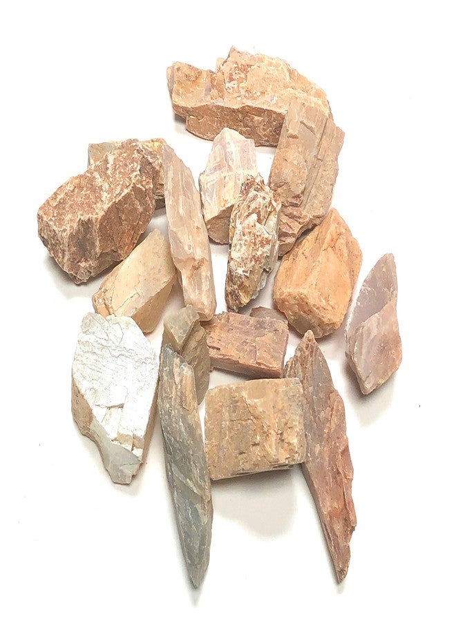 زينترون كريستال كولكشن مجموعة زينترون كريستال - حجر القمر الخام - قطع كبيرة بحجم 1 بوصة في كيس مخملي (1 رطل) - Image 3