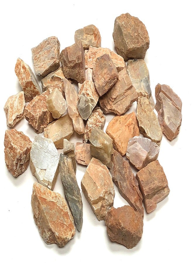 زينترون كريستال كولكشن مجموعة زينترون كريستال - حجر القمر الخام - قطع كبيرة بحجم 1 بوصة في كيس مخملي (1 رطل) - Image 1