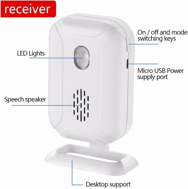 HENDUN Motion Sensor Doorbell , Door Chime for Business, Store Welcome Buzzer Monitor, Commercial Door Entry Alert,Motion Detector Alarm, Caregiver Reminder for Elderly, Motorhome RV Burglary - Image 3