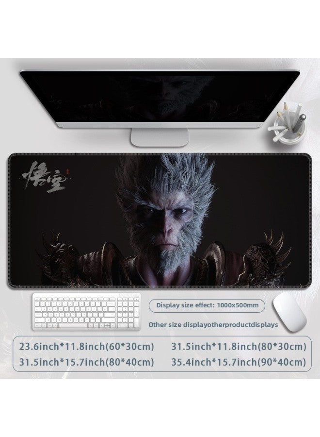 Anime Gundam Mouse Pad Oversized Lock Edge Laptop Pad Large E-sports Mouse Pad Keyboard Desk Pad-Color:900*400*3mm-Pattern:K35-gundam White  - Image 5
