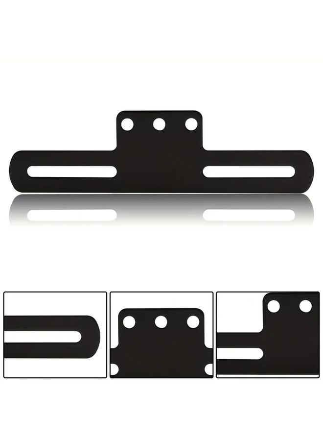 Universal Motorcycle Tail Light License Plate Mount Bracket Adjustable Folding Stand Silvery - Image 5