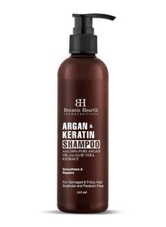 Botanic Hearth Botanic Hearth Argan and Keratin Shampoo with 100% Pure Argan Oil and Aloe Extracts Repairs Hair and Controls Frizz For Damaged and Frizzy Hair Shampoo for Women and Men 245ml  - Image 1