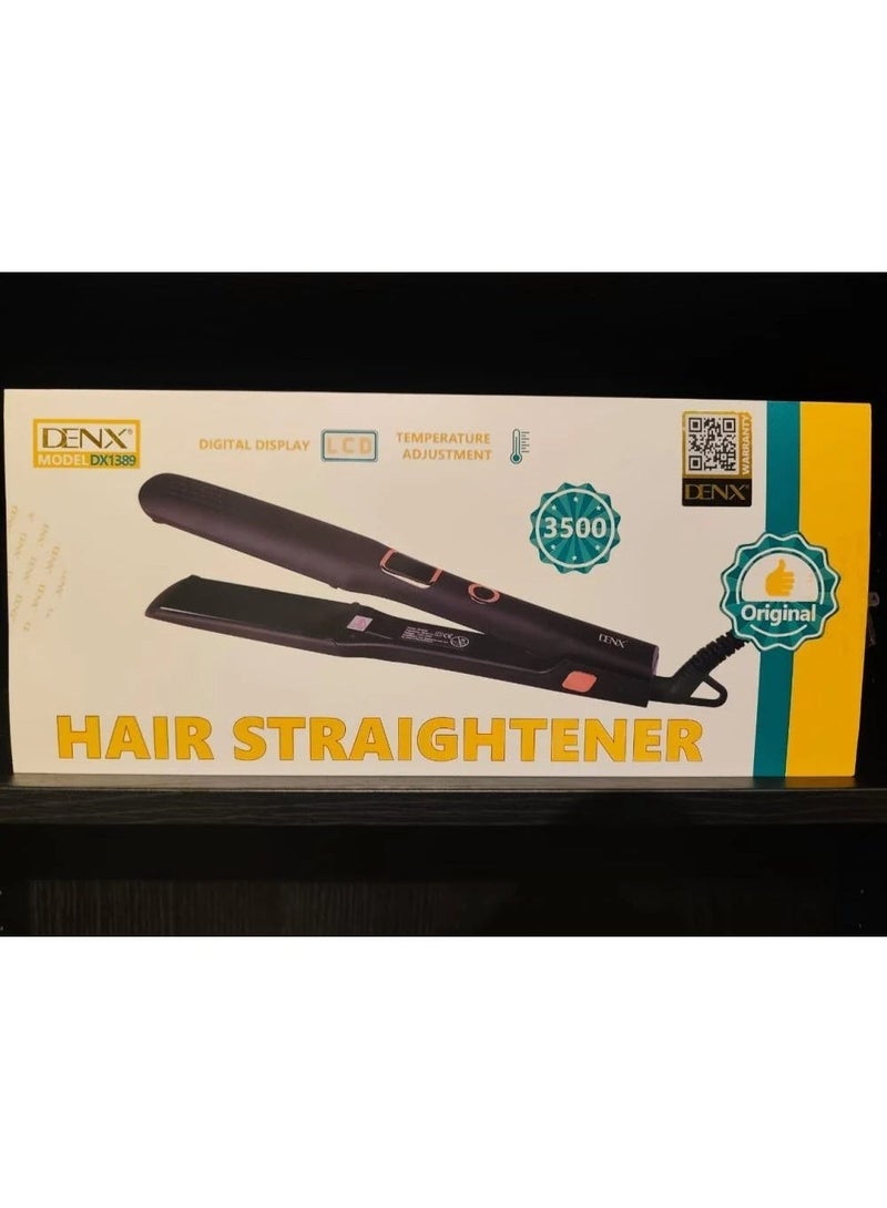 DENX DX1389 Professional Hair Straightener with Digital Display in Black - Image 2