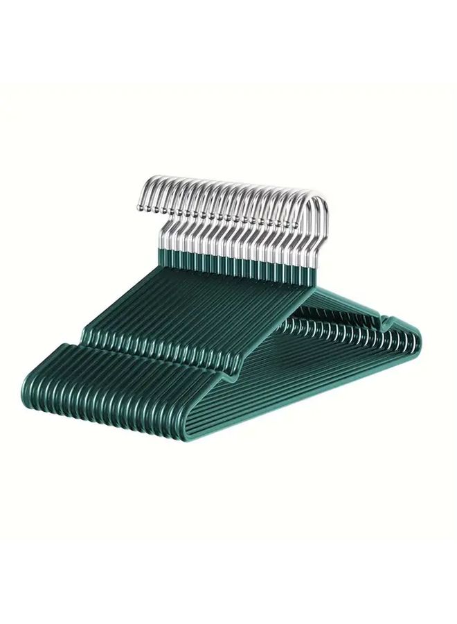 10 Pack Blue Heavy Duty Non Slip Metal Clothes Hangers Rubber Coated Slim Design - Image 4