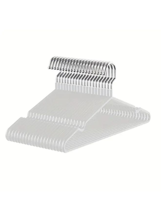 10 Pack Blue Heavy Duty Non Slip Metal Clothes Hangers Rubber Coated Slim Design - Image 3