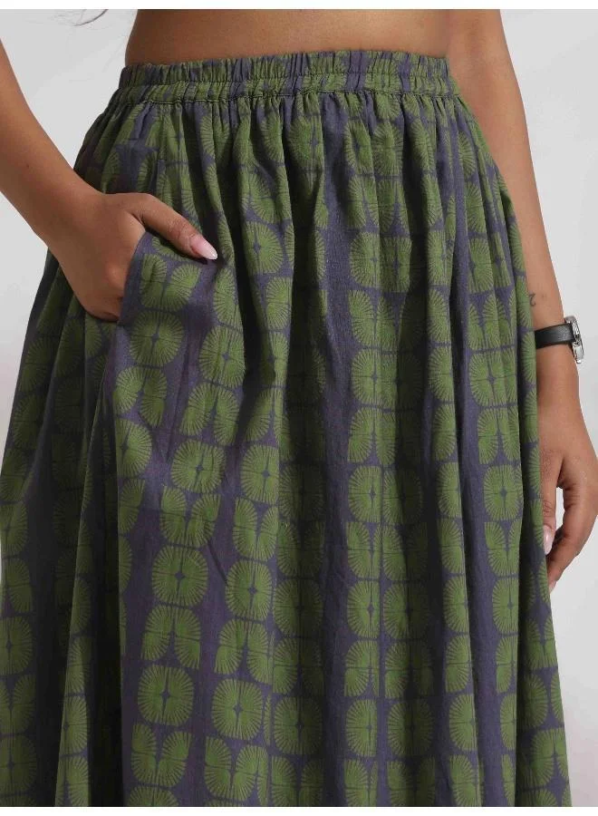 trueBrowns trueBrowns Grey Cotton Skirt Co-ord Set