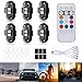 daisyfang 6PCS Wireless LED Strobe Lights with Remote Control Wireless LED Warning Lights 8 Colors USB Charge IP65 Waterproof AntiCollision for Car Interior Motorcycle Bike Drone Car Truck RC Aircraft - Image 2