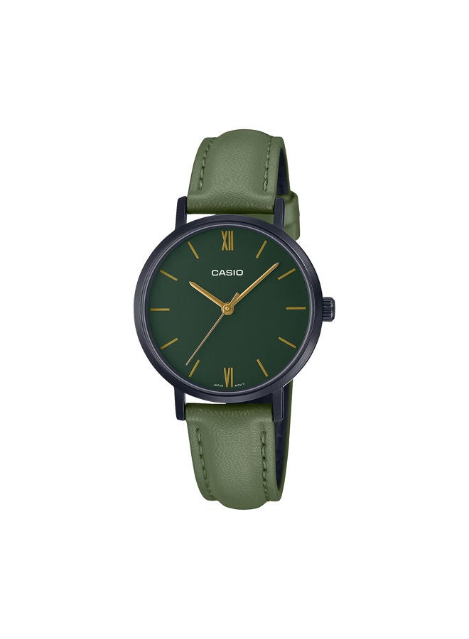 CASIO Leather Analog Watch LTP-VT02BL-3AUDF - Image 1