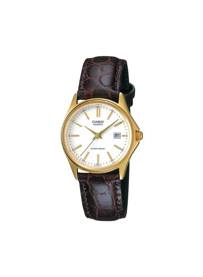 كاسيو Women's Leather Analog Watch LTP-1183Q-7ADF - 28.5 mm