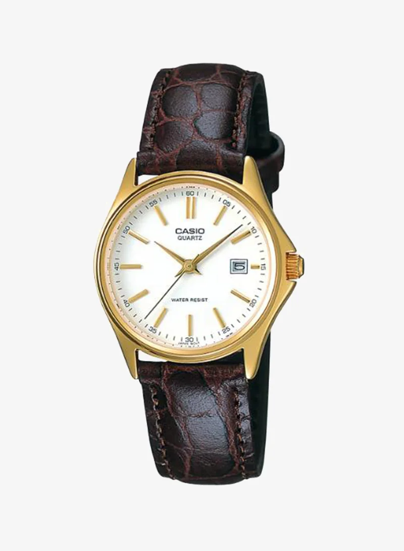 كاسيو Women's Leather Analog Watch LTP-1183Q-7ADF - 28.5 mm