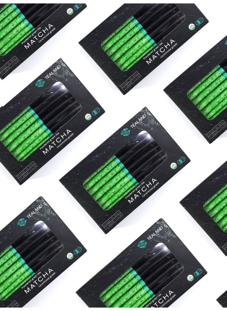 تيلاند مسحوق شاي ماتشا الأخضر الفاخر العضوي من تيلاند، أصلي 100%، من أصل ياباني، درجة احتفالية فائقة، مطحون تقليديًا بالحجر، معتمد من وزارة الزراعة الأمريكية، غذاء خارق في 10 أكياس خاصة من رقائق الألومنيوم، 15 جم - Image 3